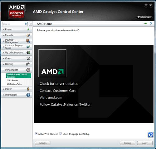 AMD Catalyst Control Center